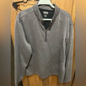 Greg Norman Collection Gray Zip Up Sweater Mock Neck